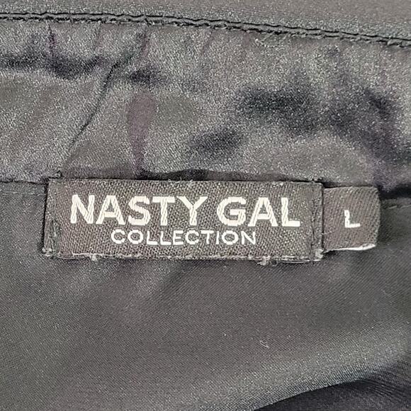 Nasty Gal Robe with Belt Flutter Sleeves and Hem Black‎ Romantic Women's Large - Picture 6 of 10